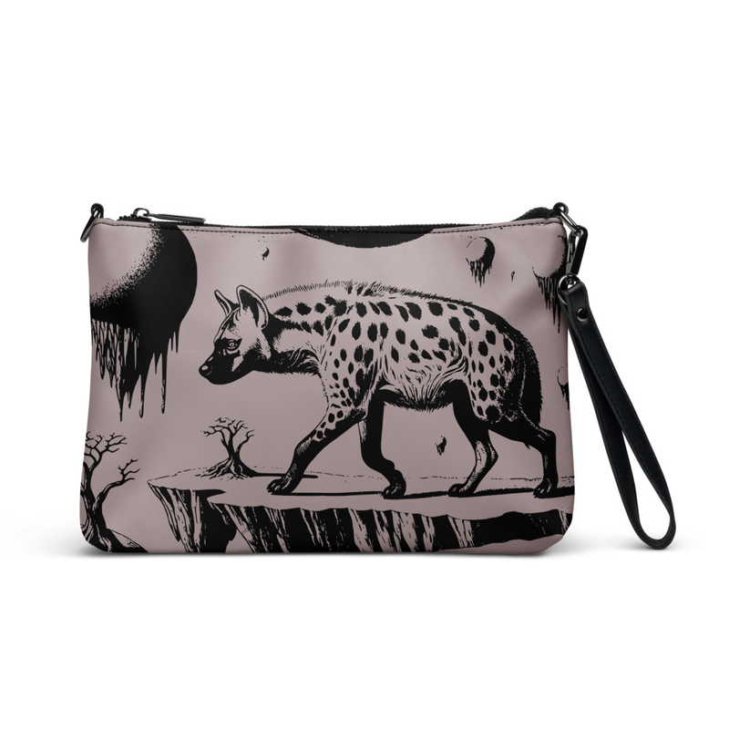 Hyena Art Wristlet Clutch
