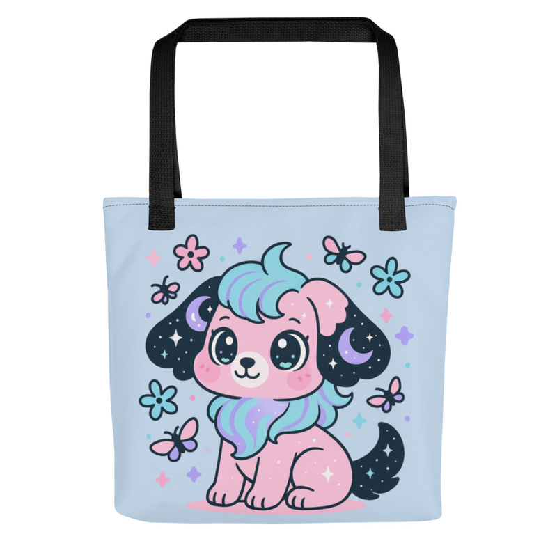 Cute Cosmic Puppy Tote Bag