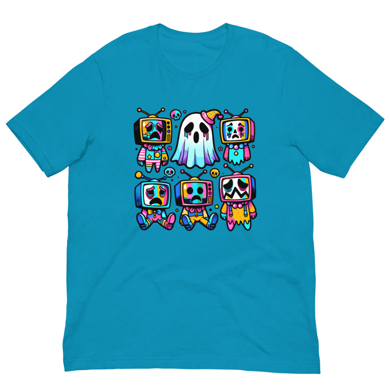 Creepy Cute TV Head Weird Core T-Shirt: Clowns Ghost Neon Goth Shirt