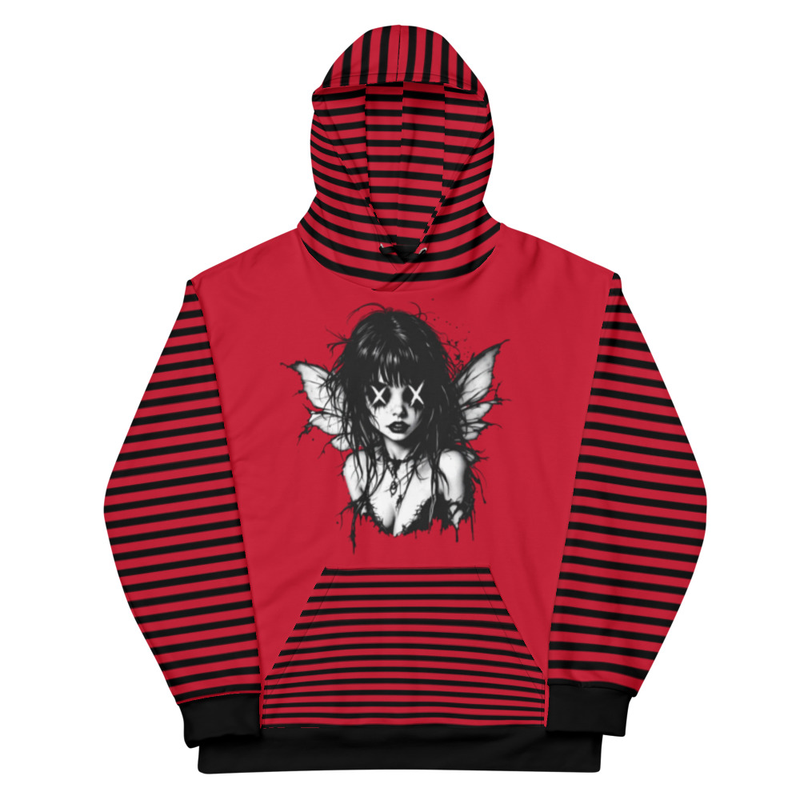 Gothic Fairy Striped Hoodie