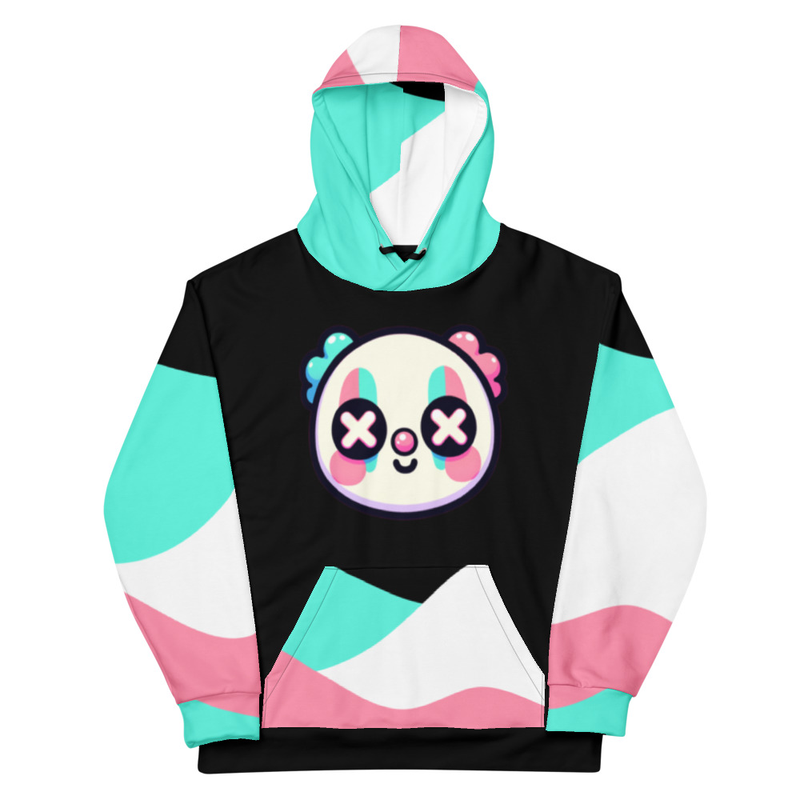 Colorful Kawaii Clown Print Hoodie