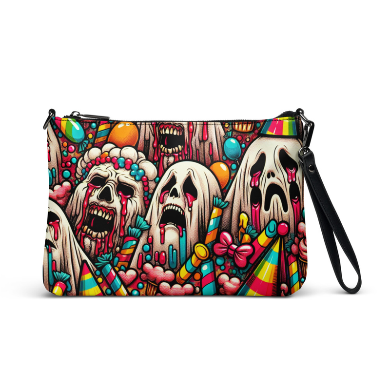 Ghost Scream Pop Art Clutch Bag
