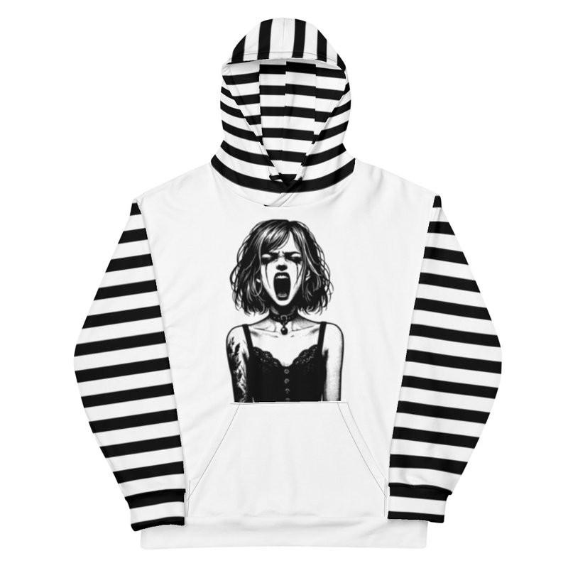 Striped Graphic Hoodie