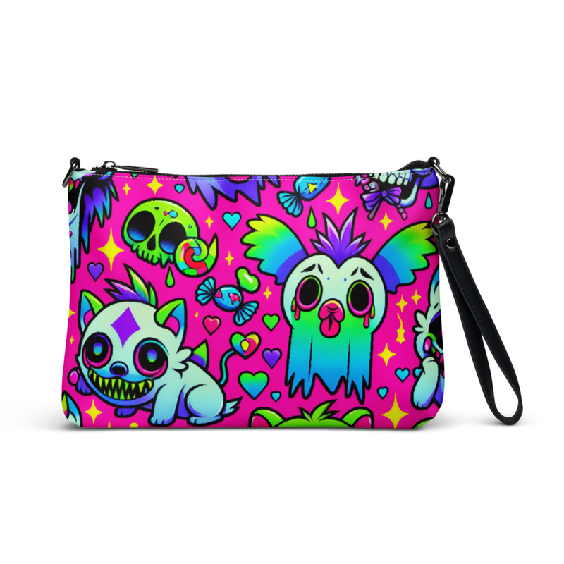 Neon Cartoon Animal Clutch Bag