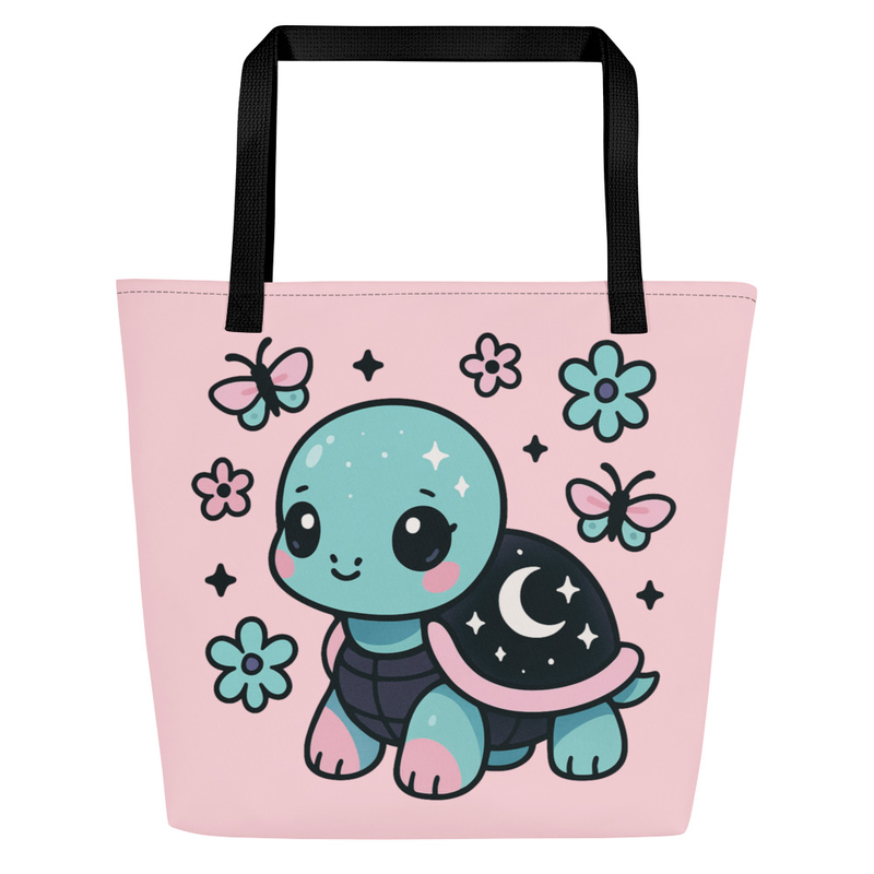 Kawaii Turtle Tote Bag