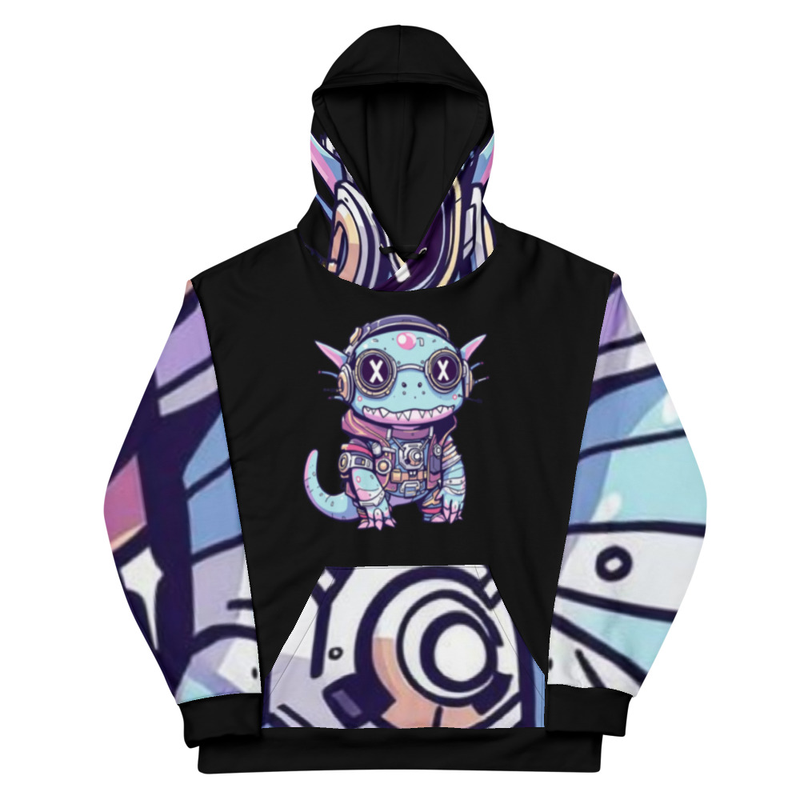 Cyber Cat Graphic Hoodie