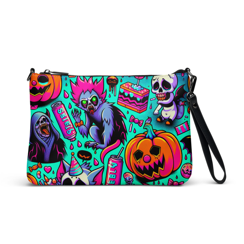 Halloween Cartoon Wristlet Bag
