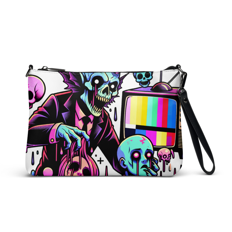 Psychedelic Skeleton Art Clutch