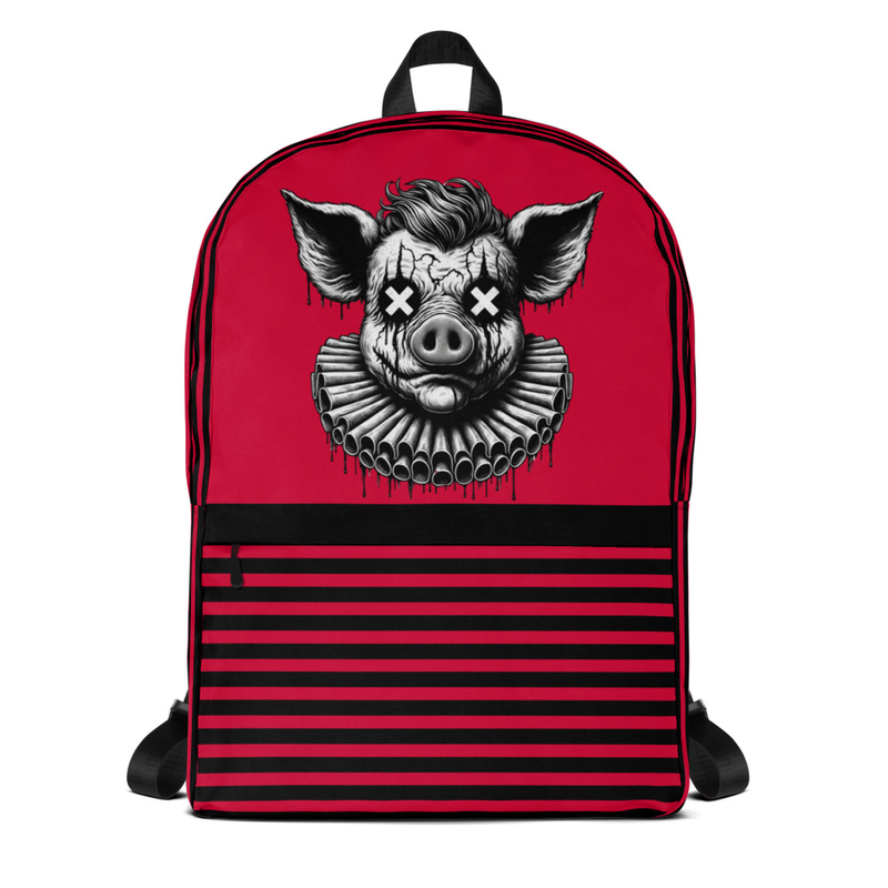 Piggy Ruffle Art Backpack