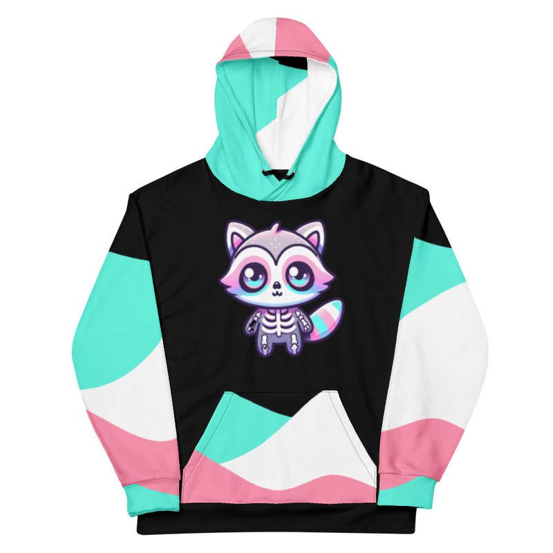 Cute Raccoon Skeleton Hoodie