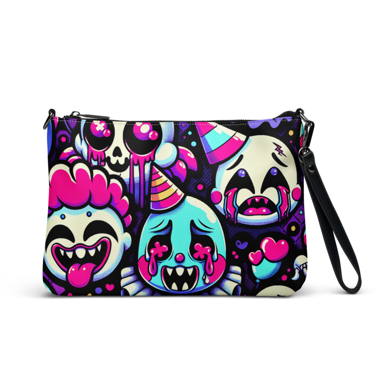 Colorful Clowns Party Wristlet Bag