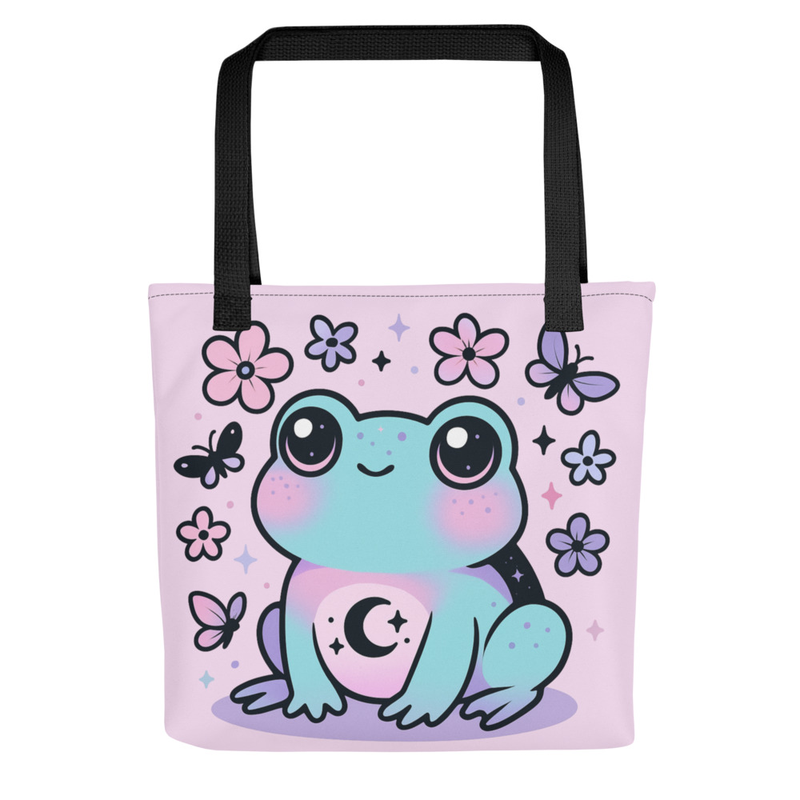 Kawaii Frog Tote Bag
