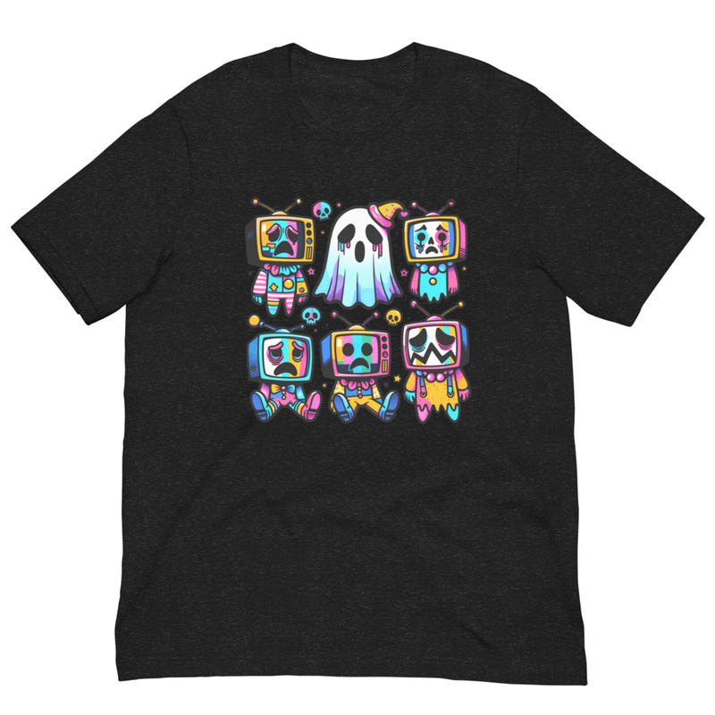 Creepy Cute TV Head Weird Core T-Shirt: Clowns Ghost Neon Goth Shirt