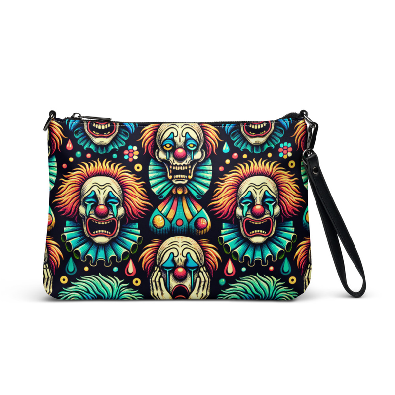 Clown Faces Wristlet Bag