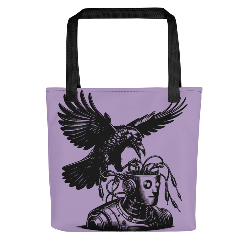 Cyber Raven Tote Bag