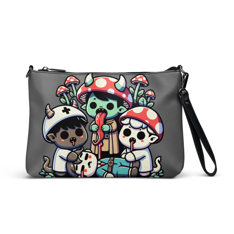 Mushroom Friends Wristlet Bag