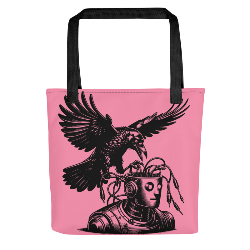 Cyber Crow Tote Bag