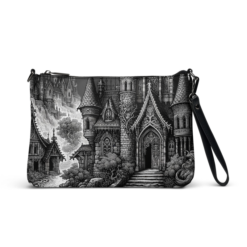 Gothic Castle Art Wristlet Bag