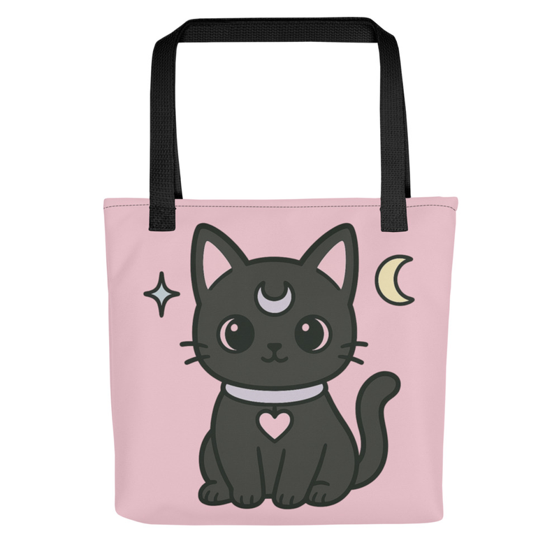 Cute Black Cat Tote Bag