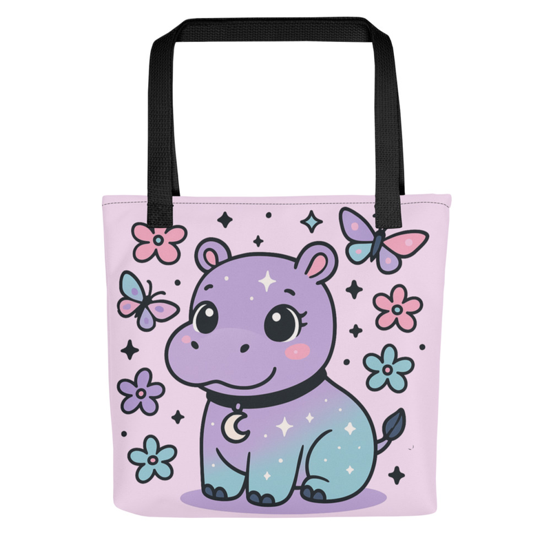 Cute Hippo Tote Bag