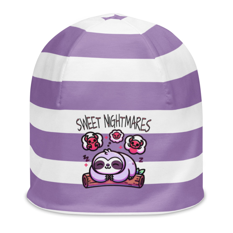 Sweet Nightmares Striped Beanie