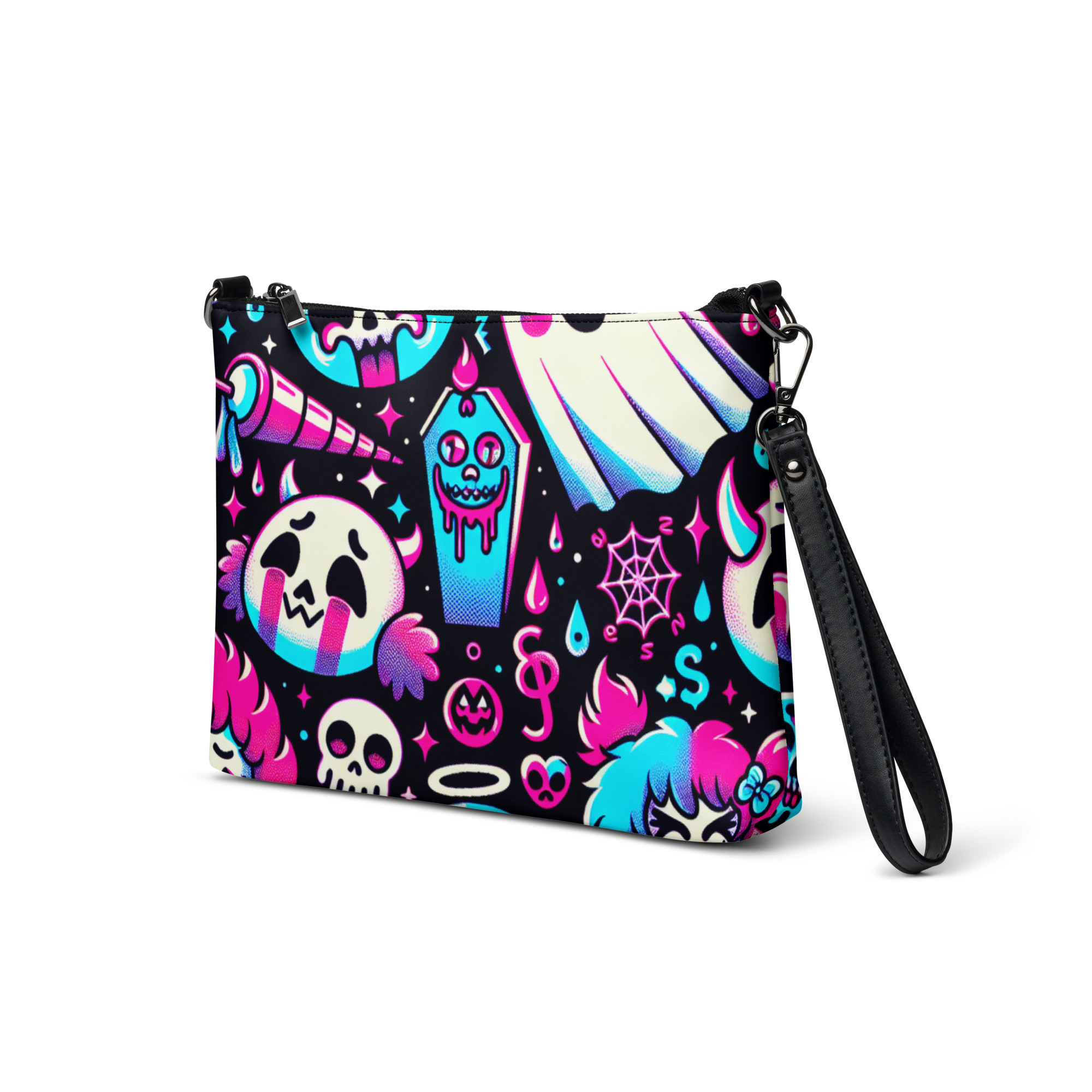 Neon Goth Wristlet Purse