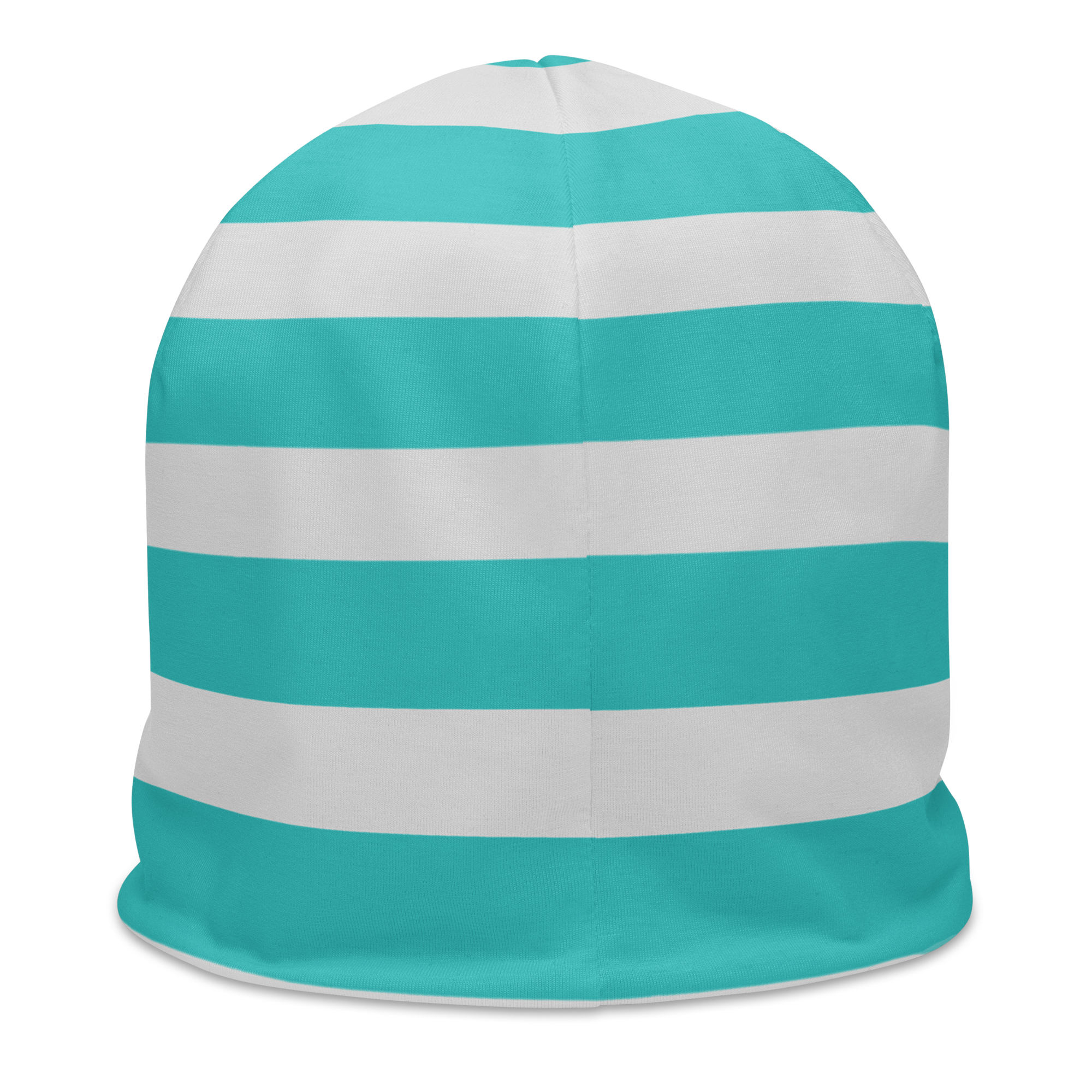 Striped Beanie with Cute Squirrel Print