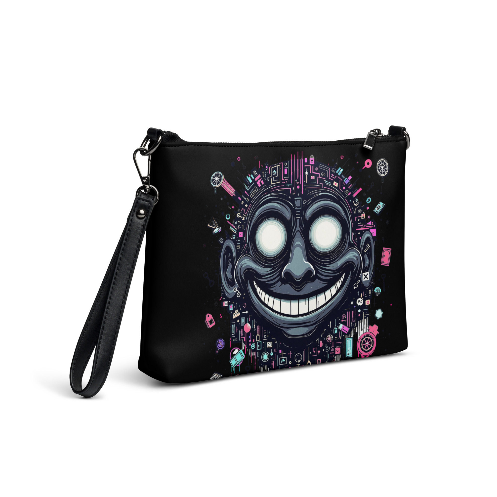 Cyber Smile Clutch Bag