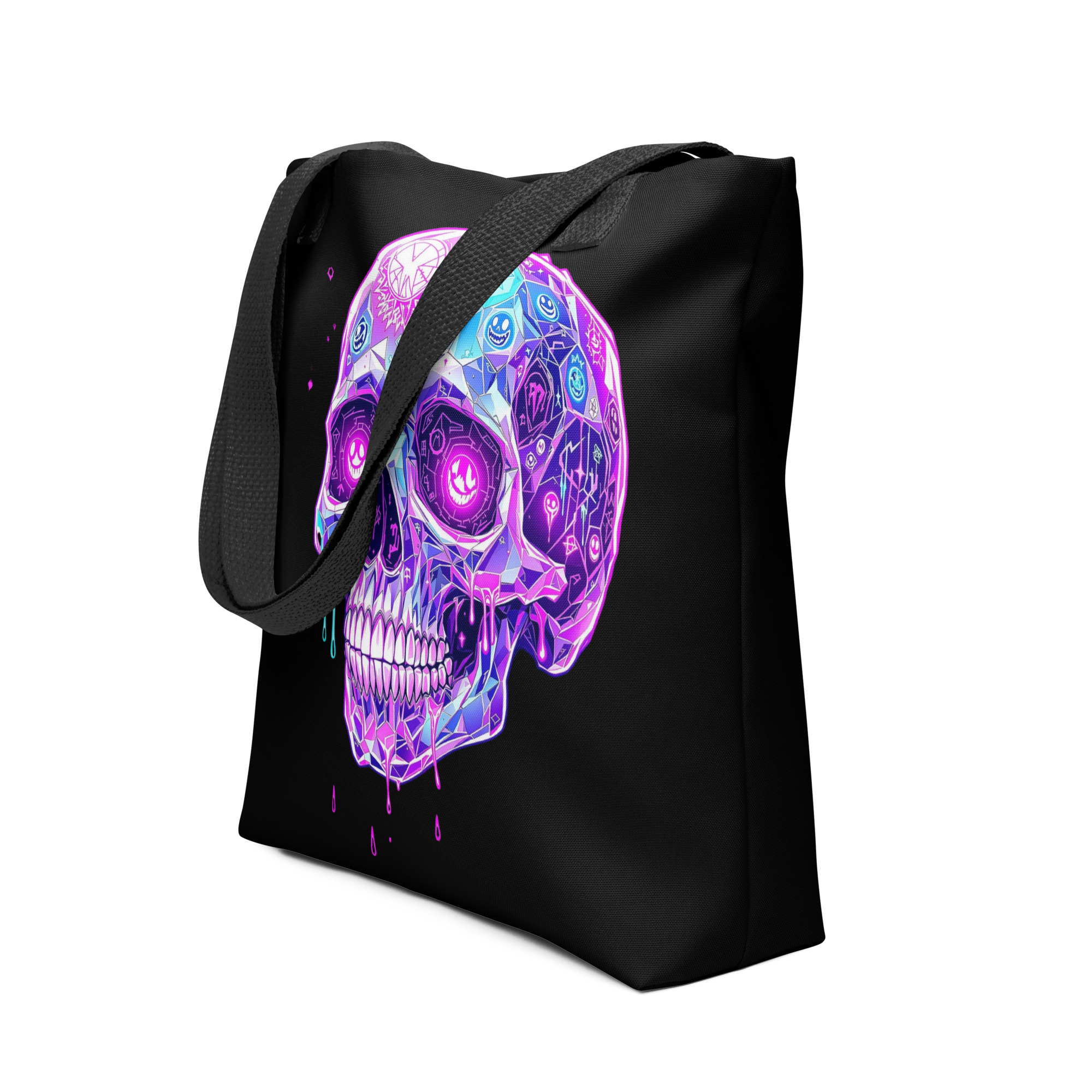 Psychedelic Skull Tote Bag