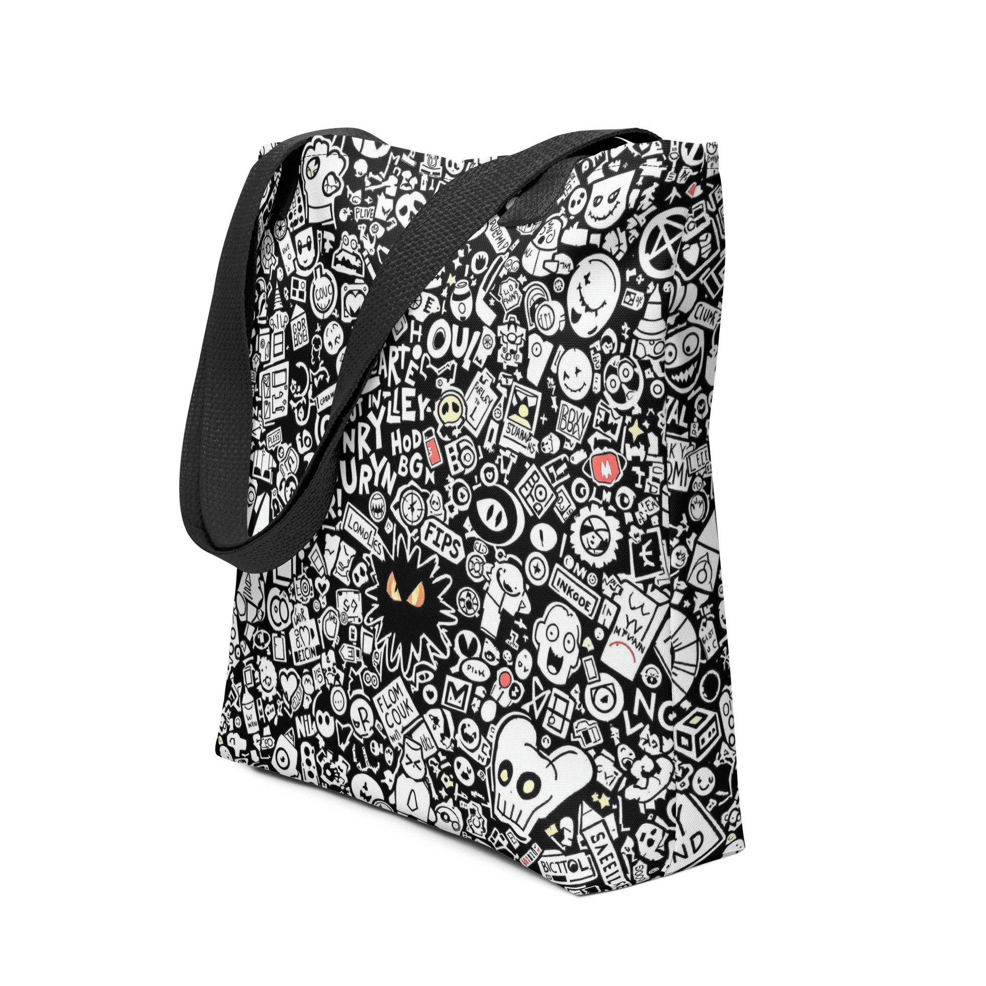 Black and White Doodle Art Tote Bag