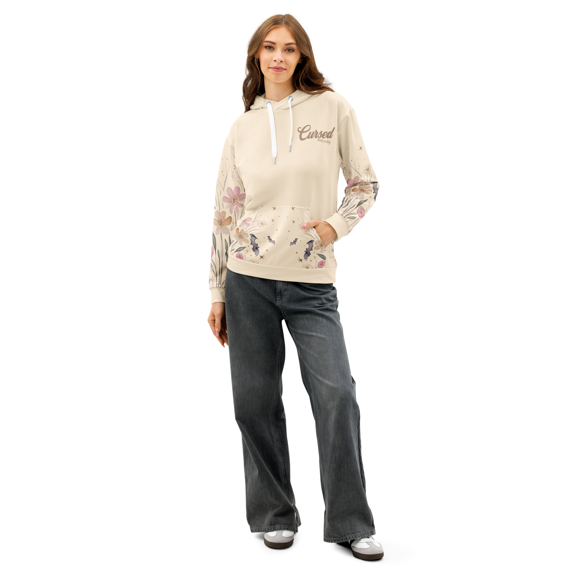 Cursed Bat Beige Hoodie