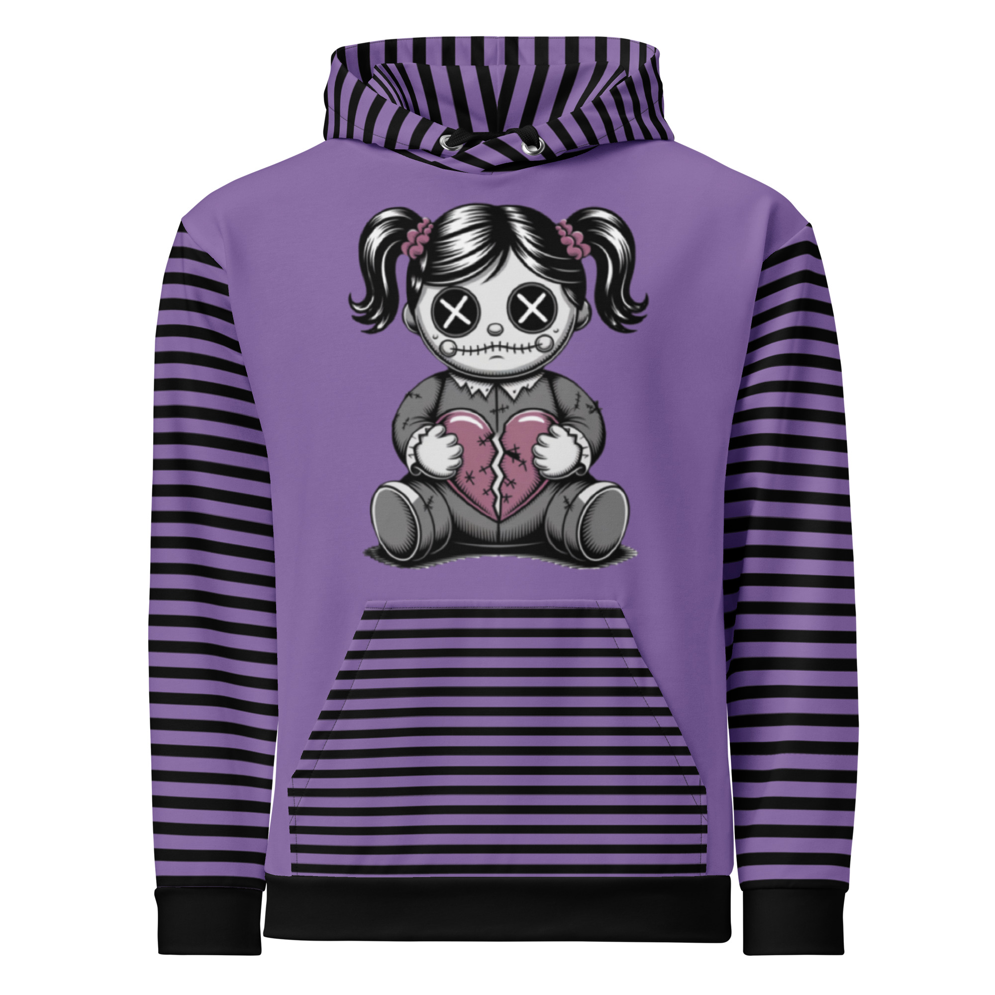 Gothic Broken Heart Doll Hoodie