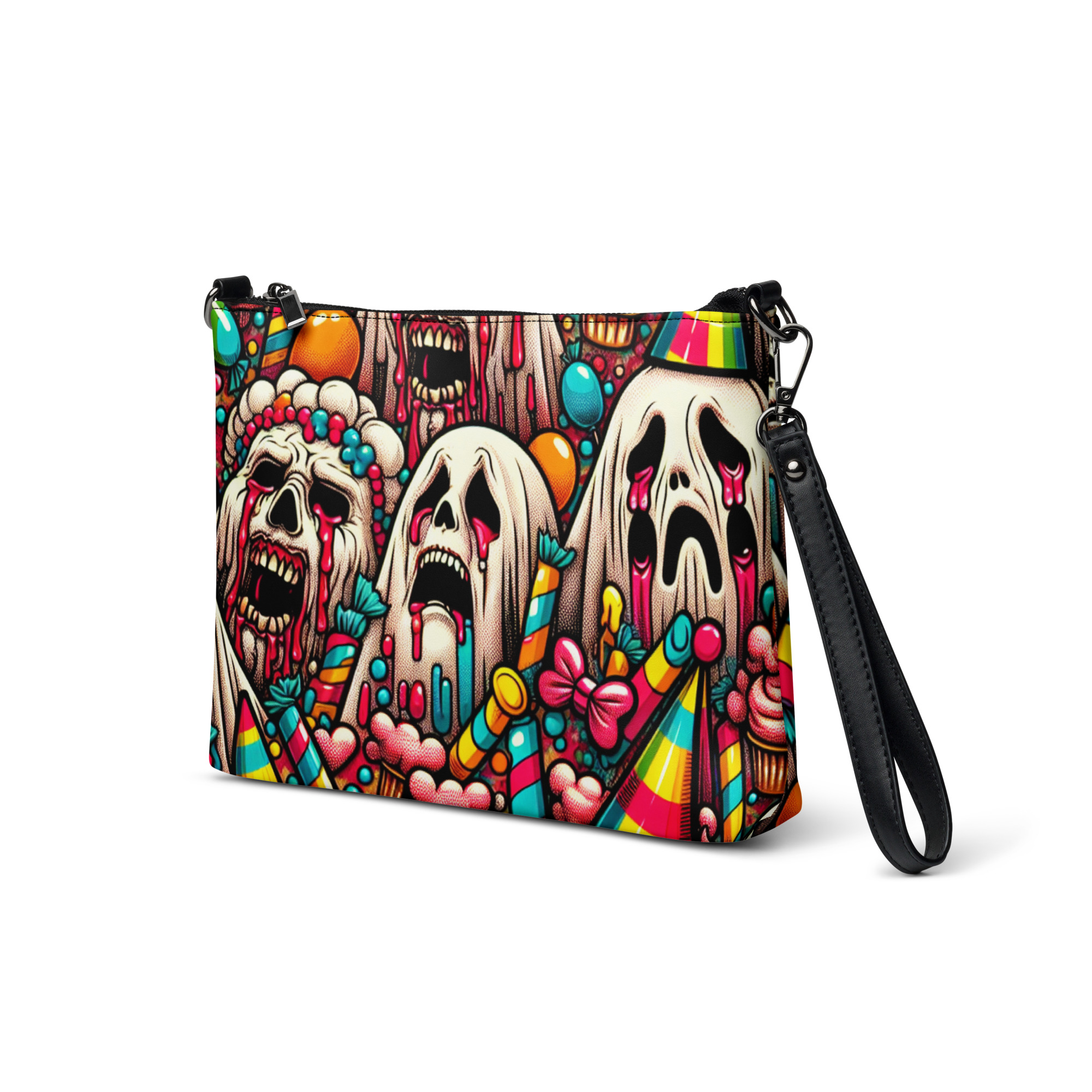 Ghost Scream Pop Art Clutch Bag