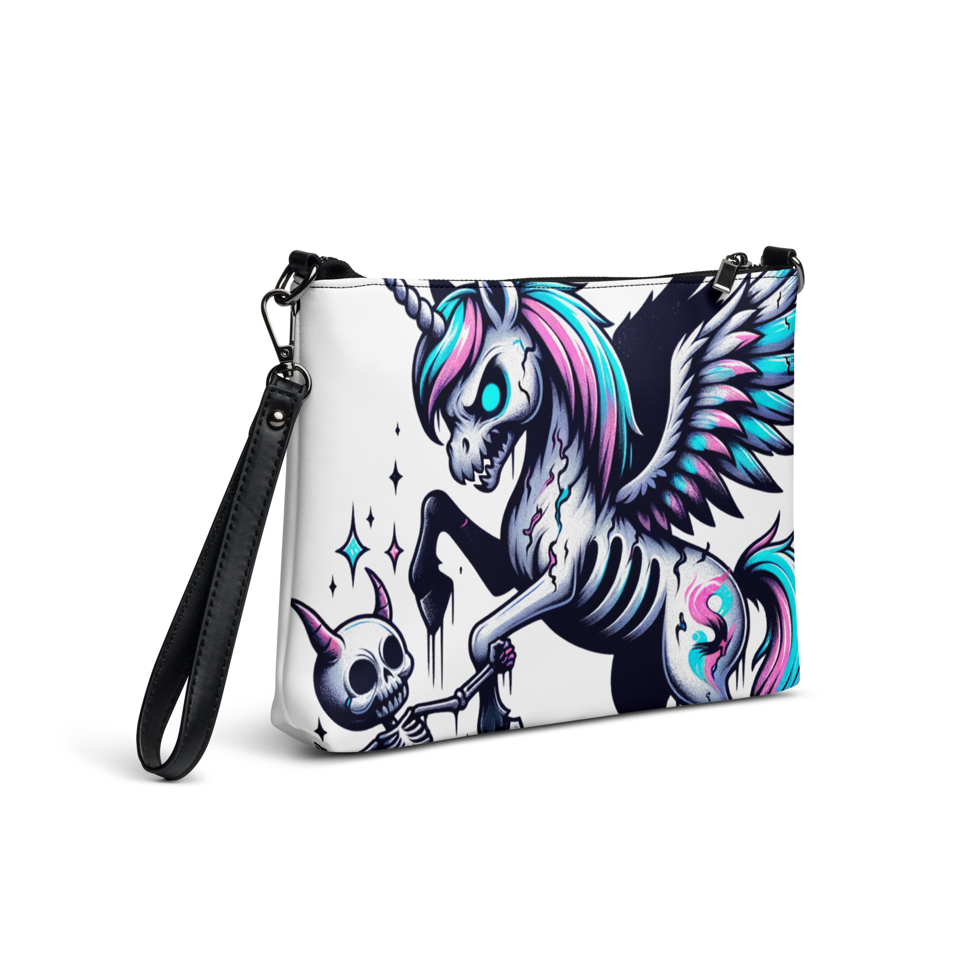Gothic Zombie Unicorn Clutch Bag