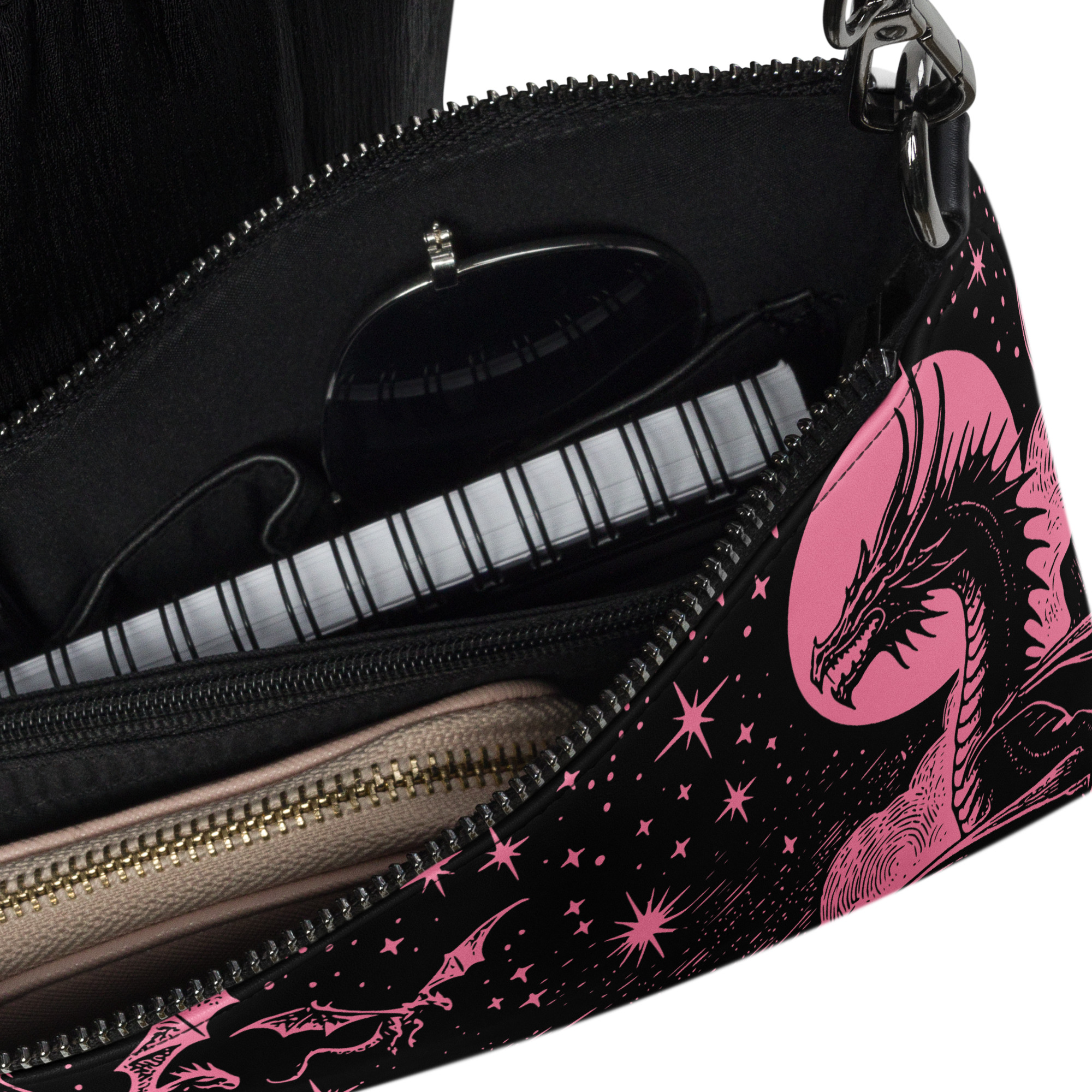 Fantasy Dragon Print Clutch Bag