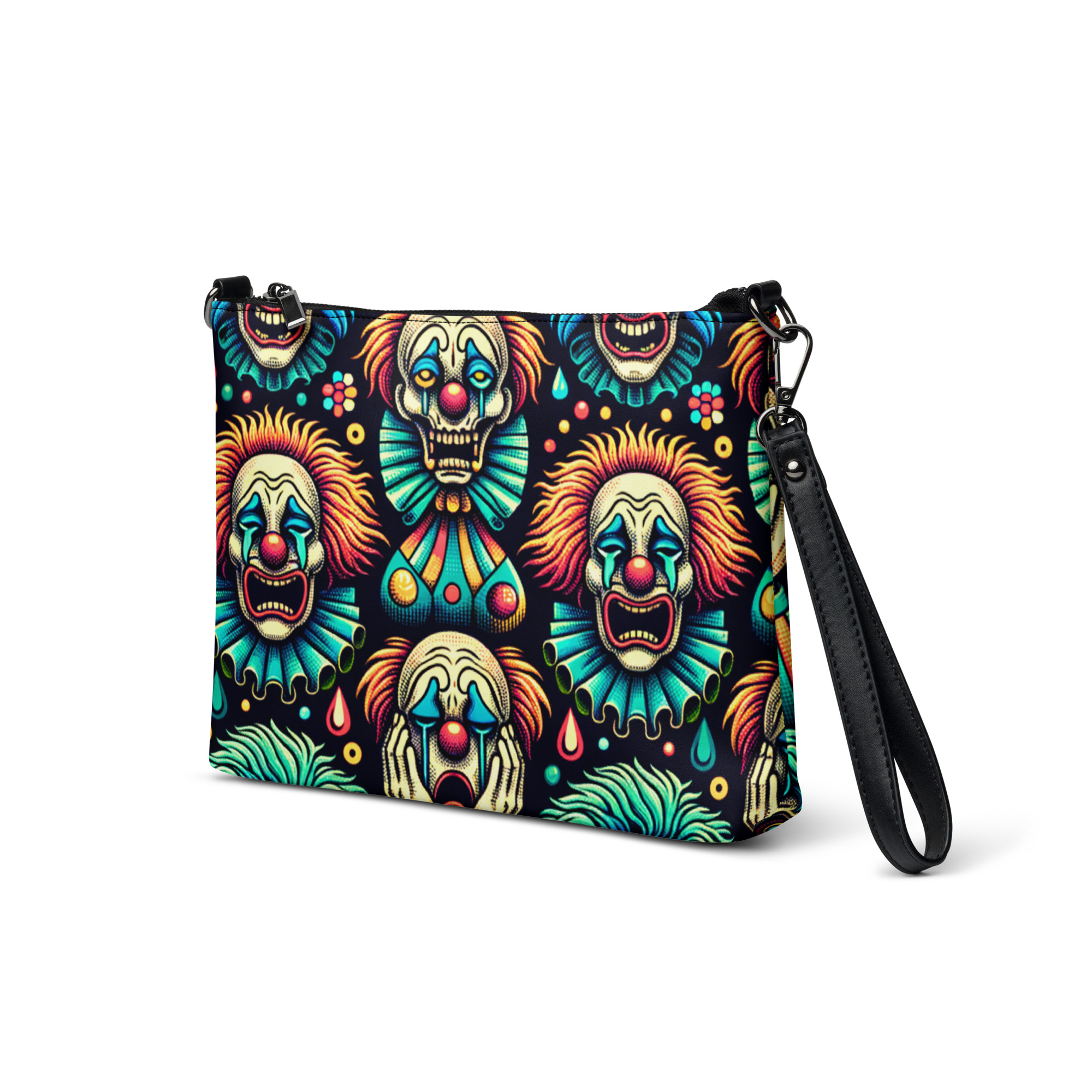 Clown Faces Wristlet Bag