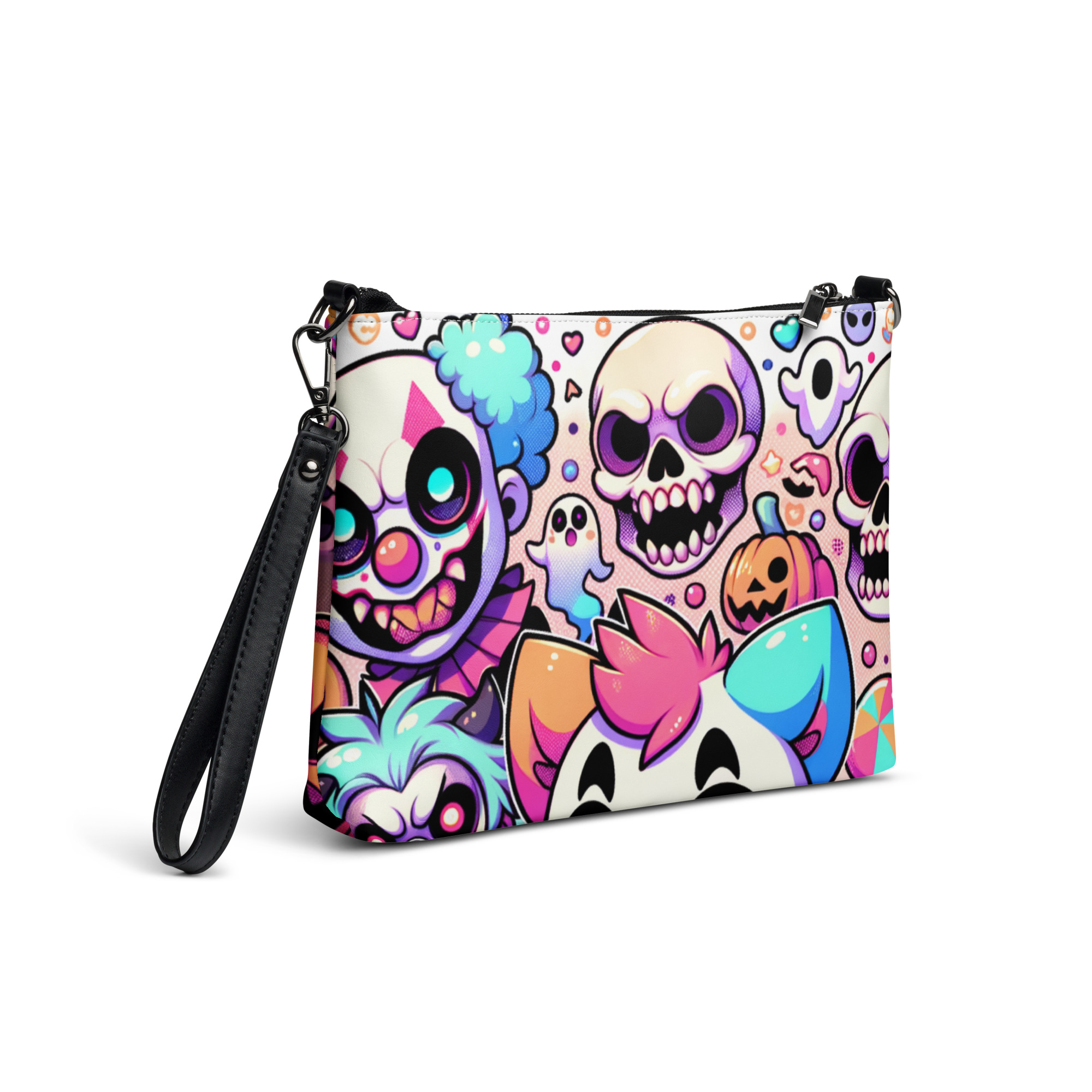 Halloween Cartoon Character Wristlet Clutch