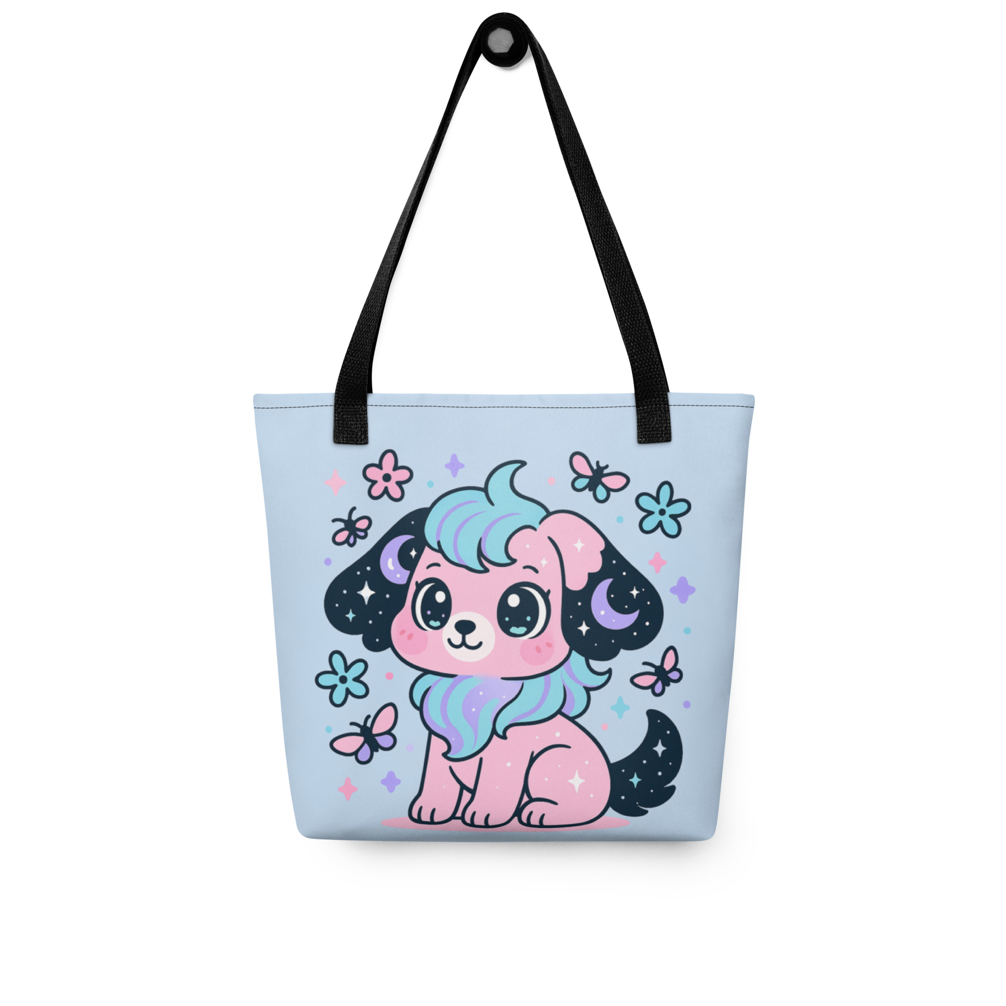 Cute Cosmic Puppy Tote Bag