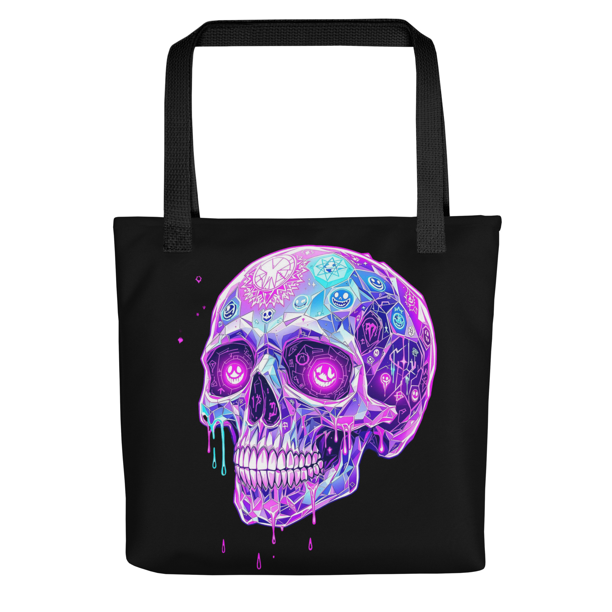 Psychedelic Skull Tote Bag