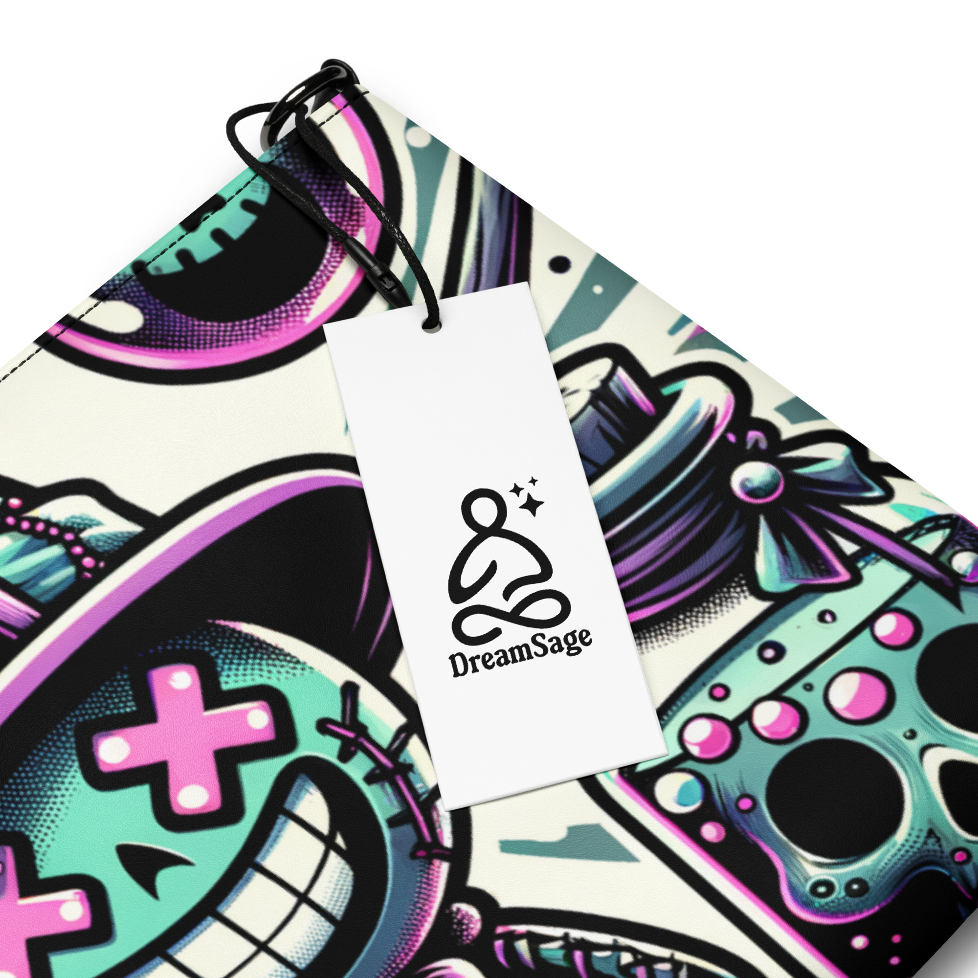 Voodoo Skull Art Clutch Bag