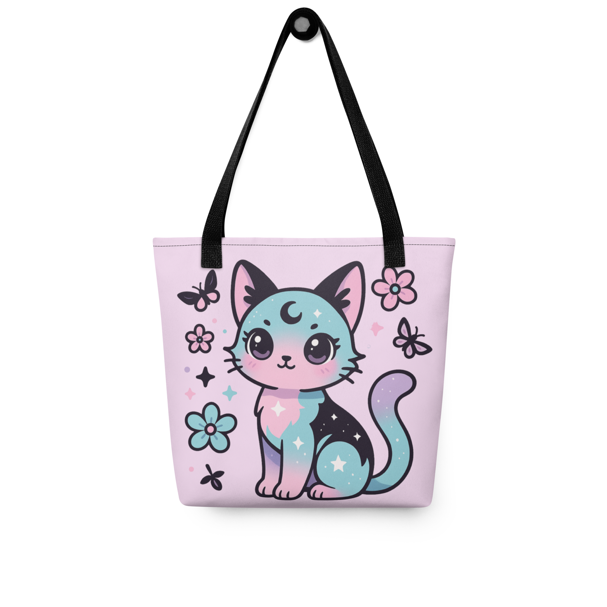 Cute Galaxy Cat Tote Bag