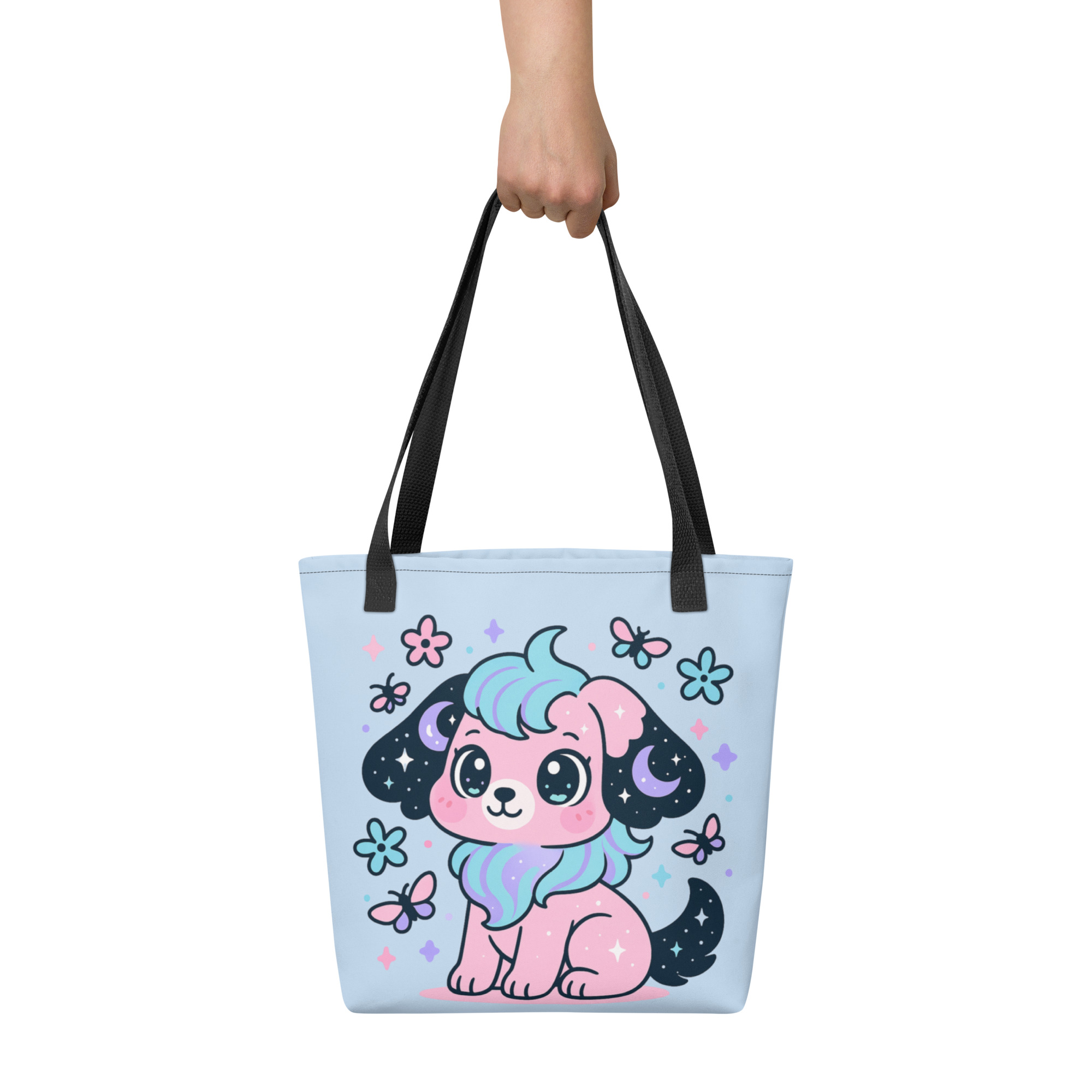 Cute Cosmic Puppy Tote Bag