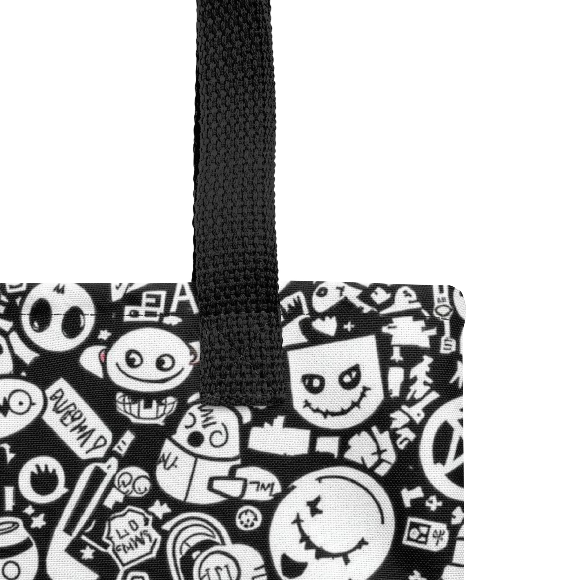Black and White Doodle Art Tote Bag