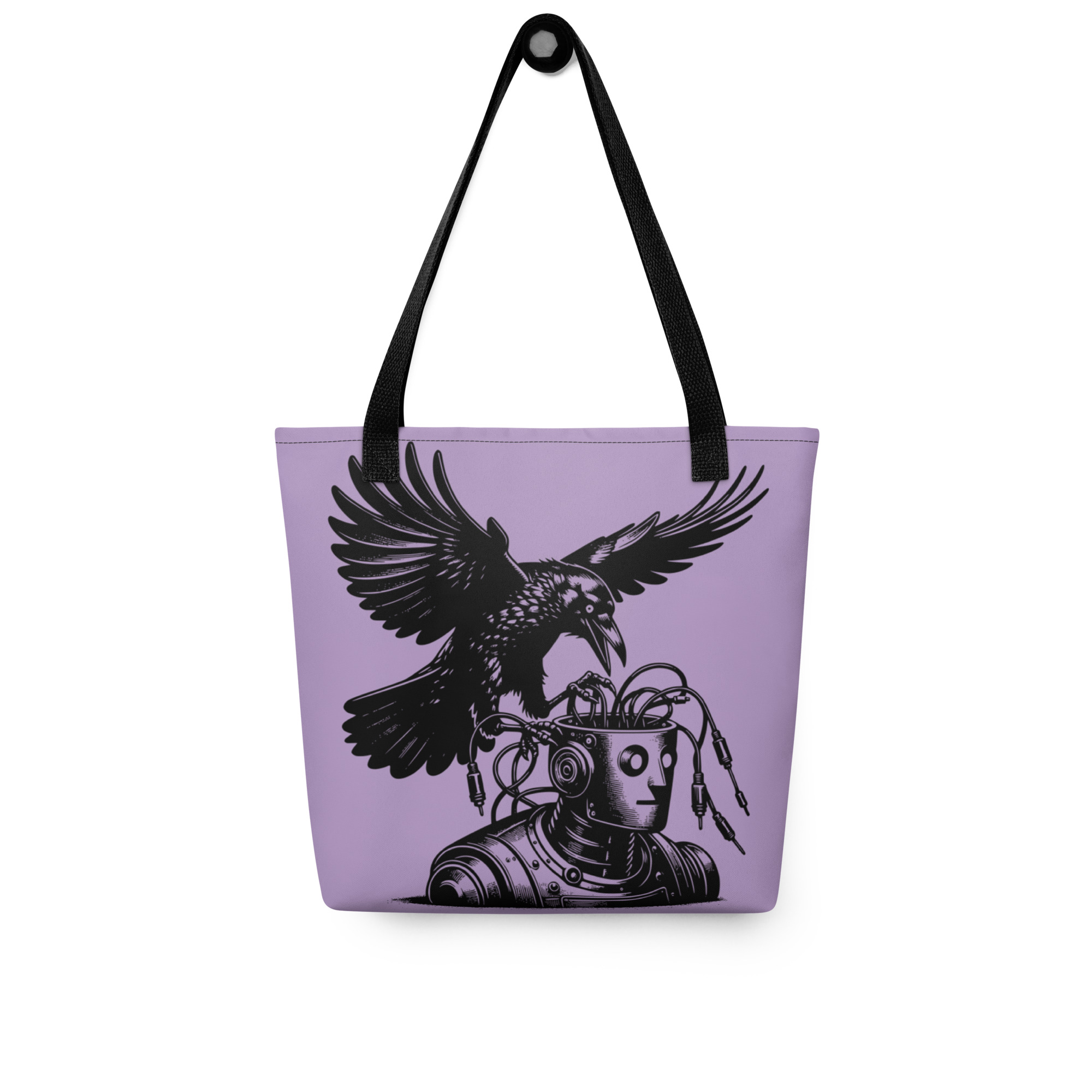 Cyber Raven Tote Bag