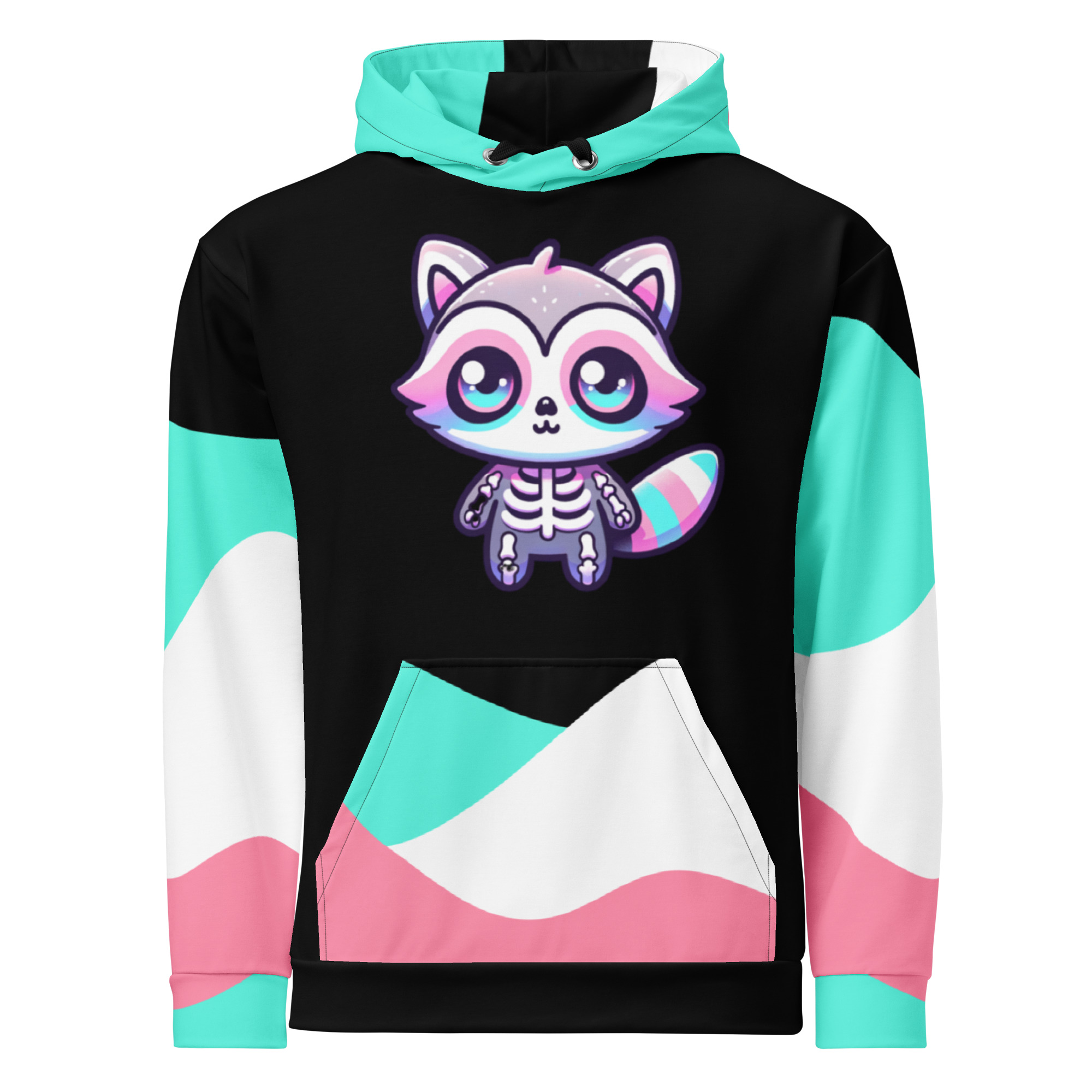 Cute Raccoon Skeleton Hoodie