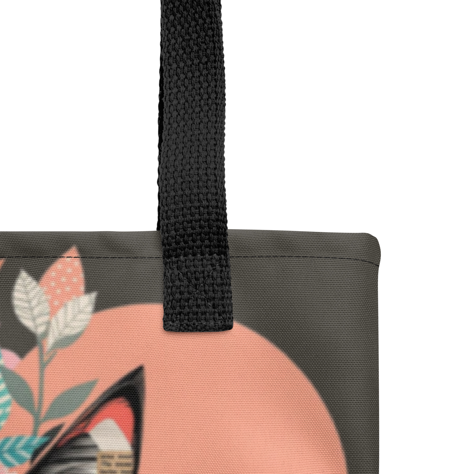 Floral Cat Canvas Tote Bag