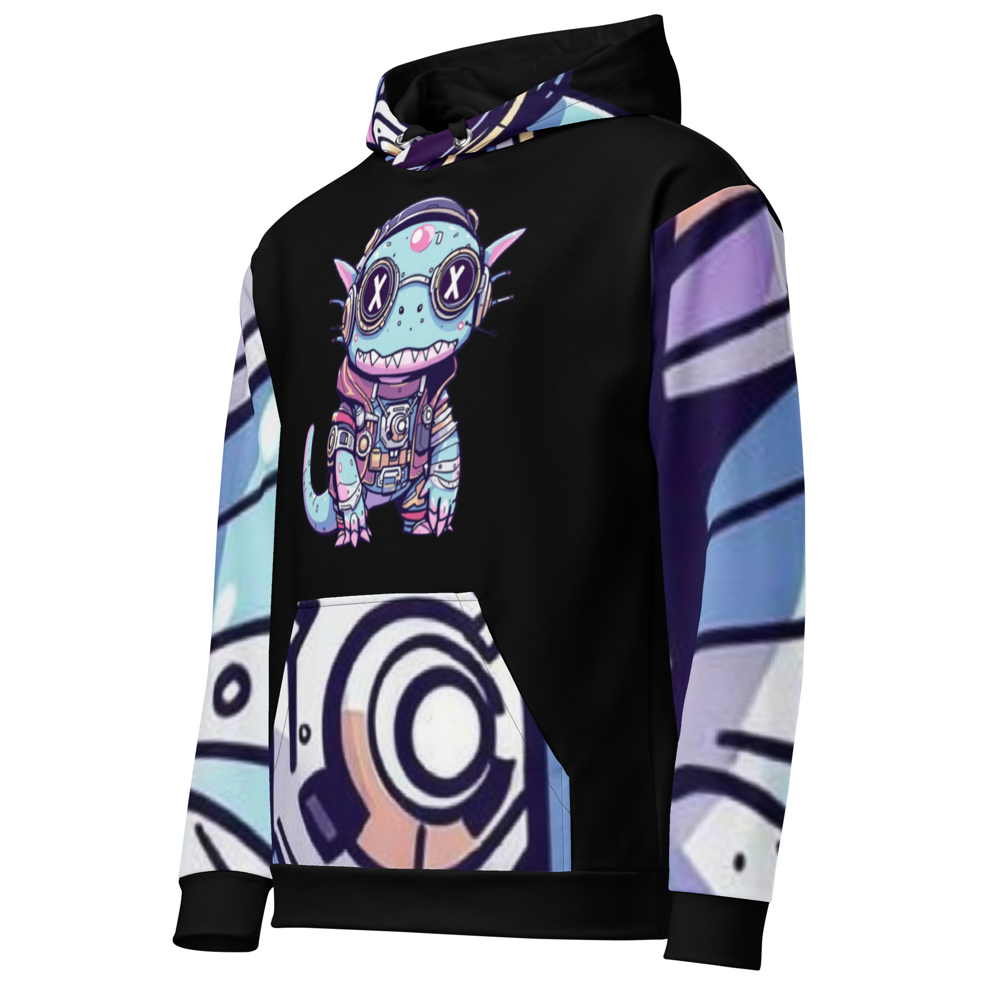 Cyber Cat Graphic Hoodie