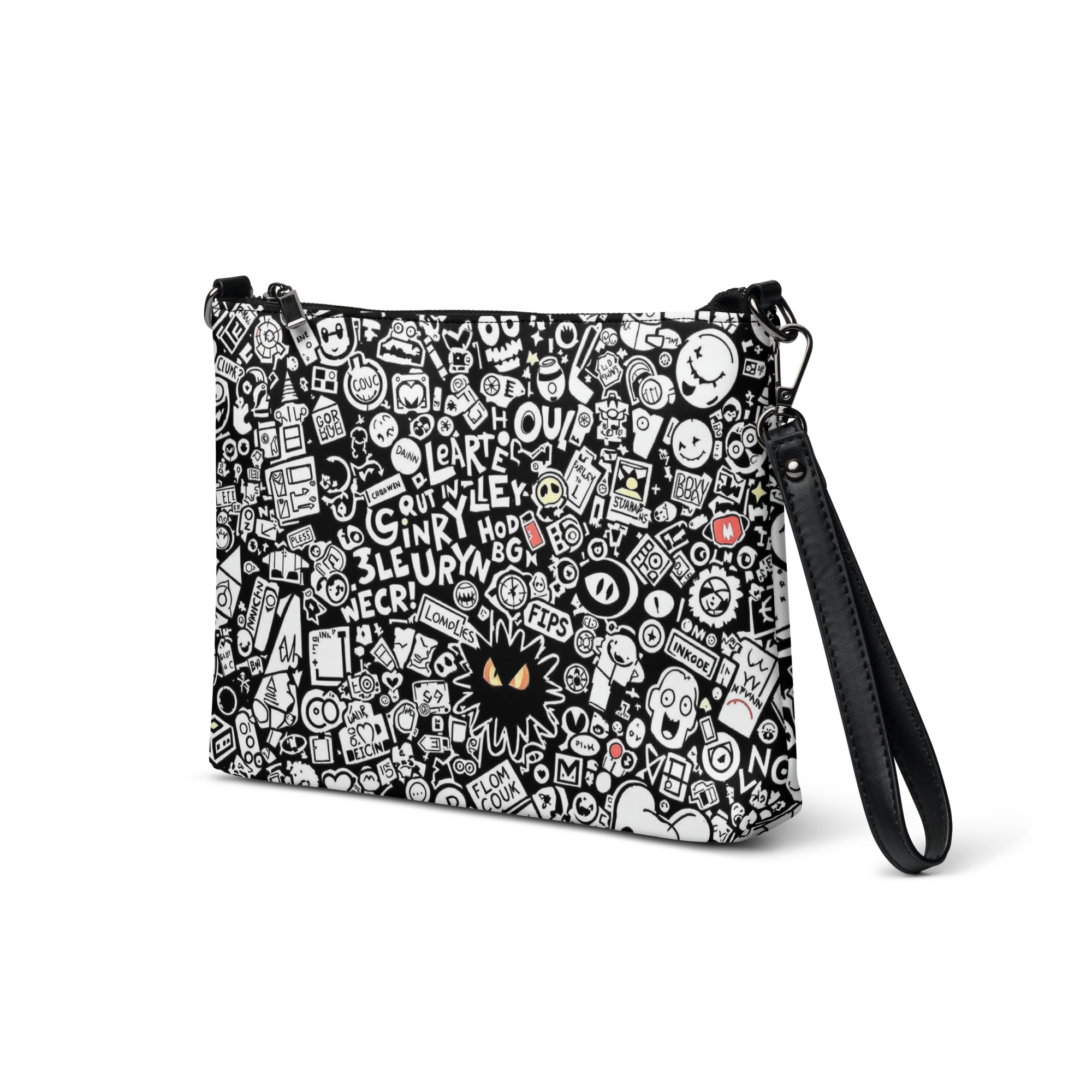 Graphic Pattern Wristlet Bag