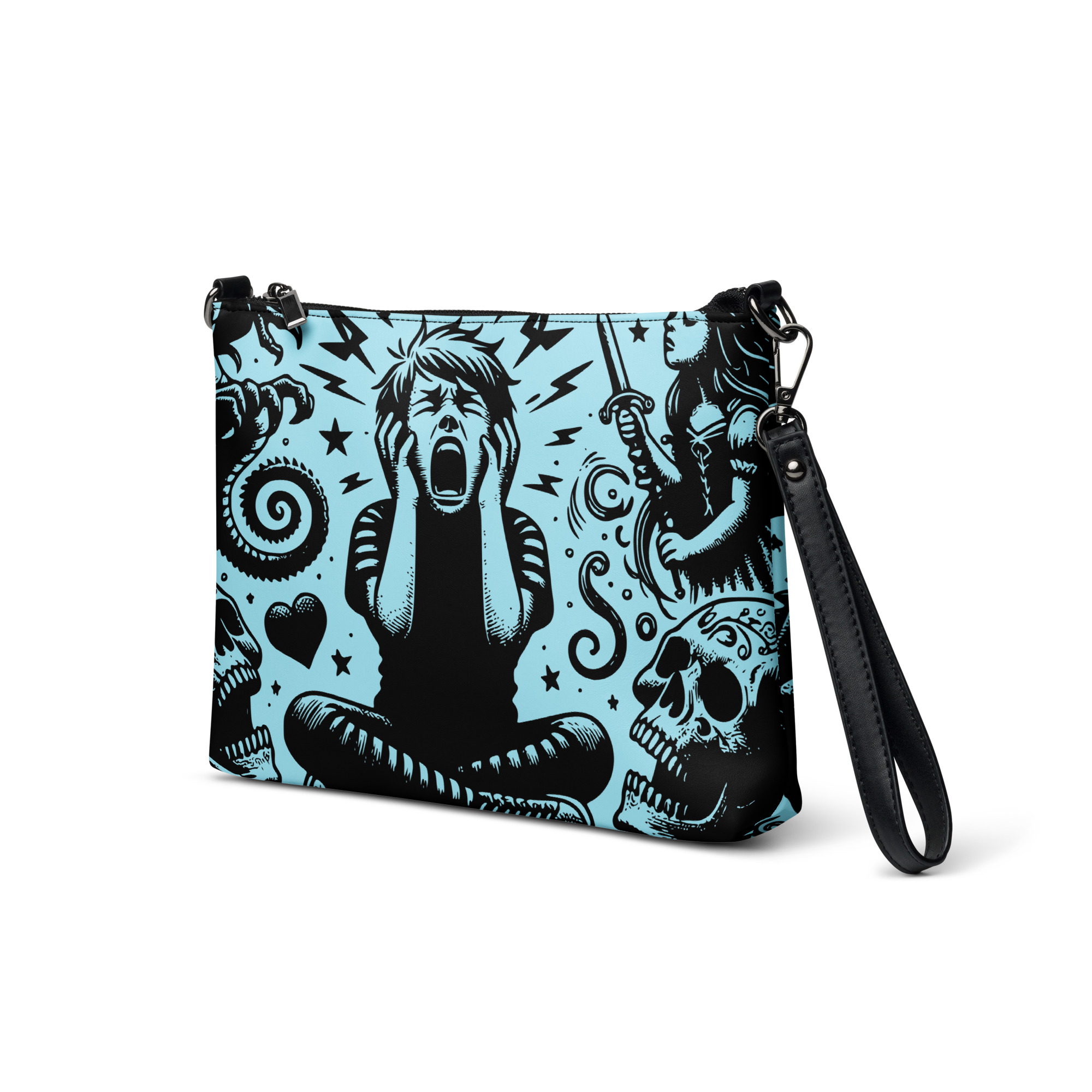 Screaming Art Clutch Bag