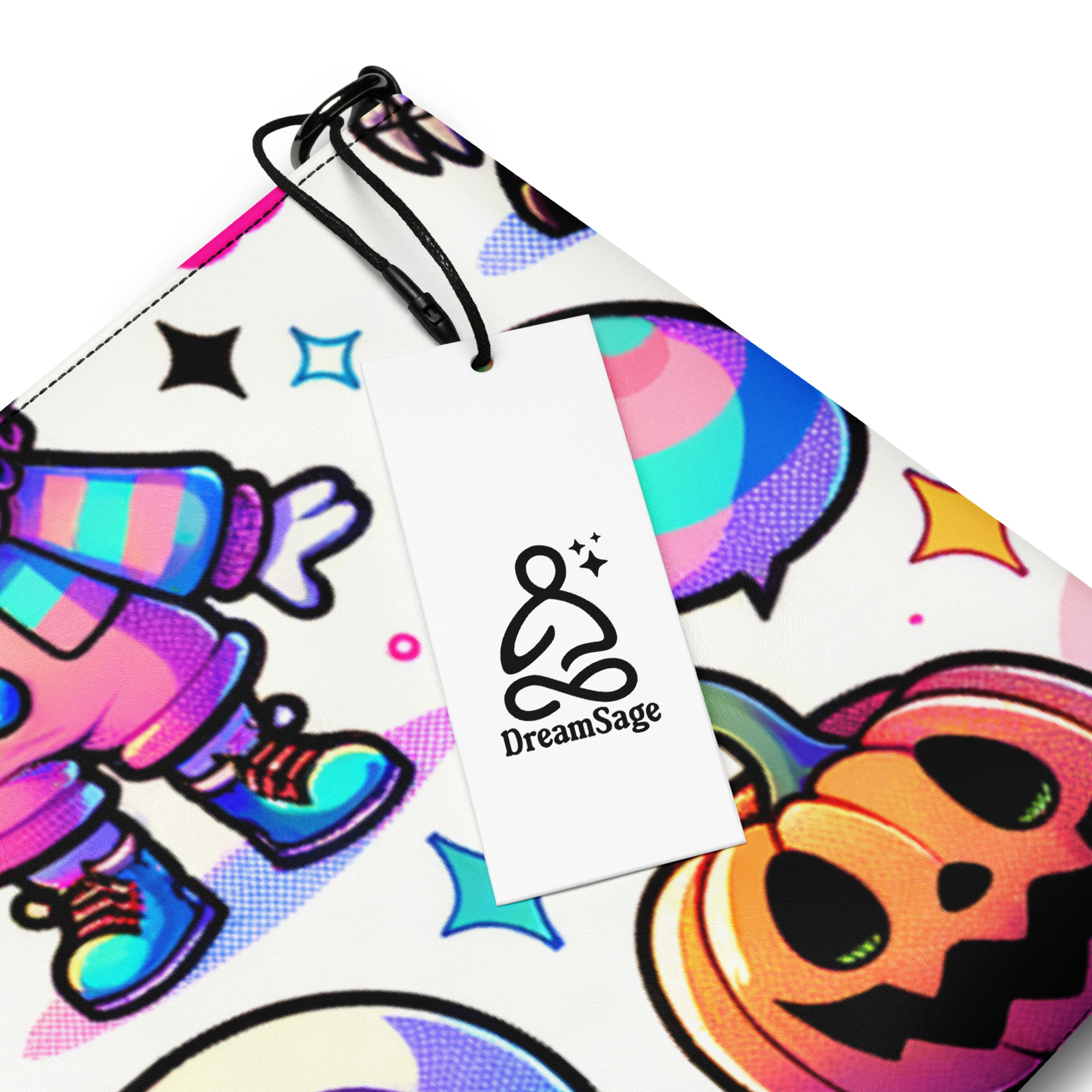 Colorful Clown Art Wristlet Bag